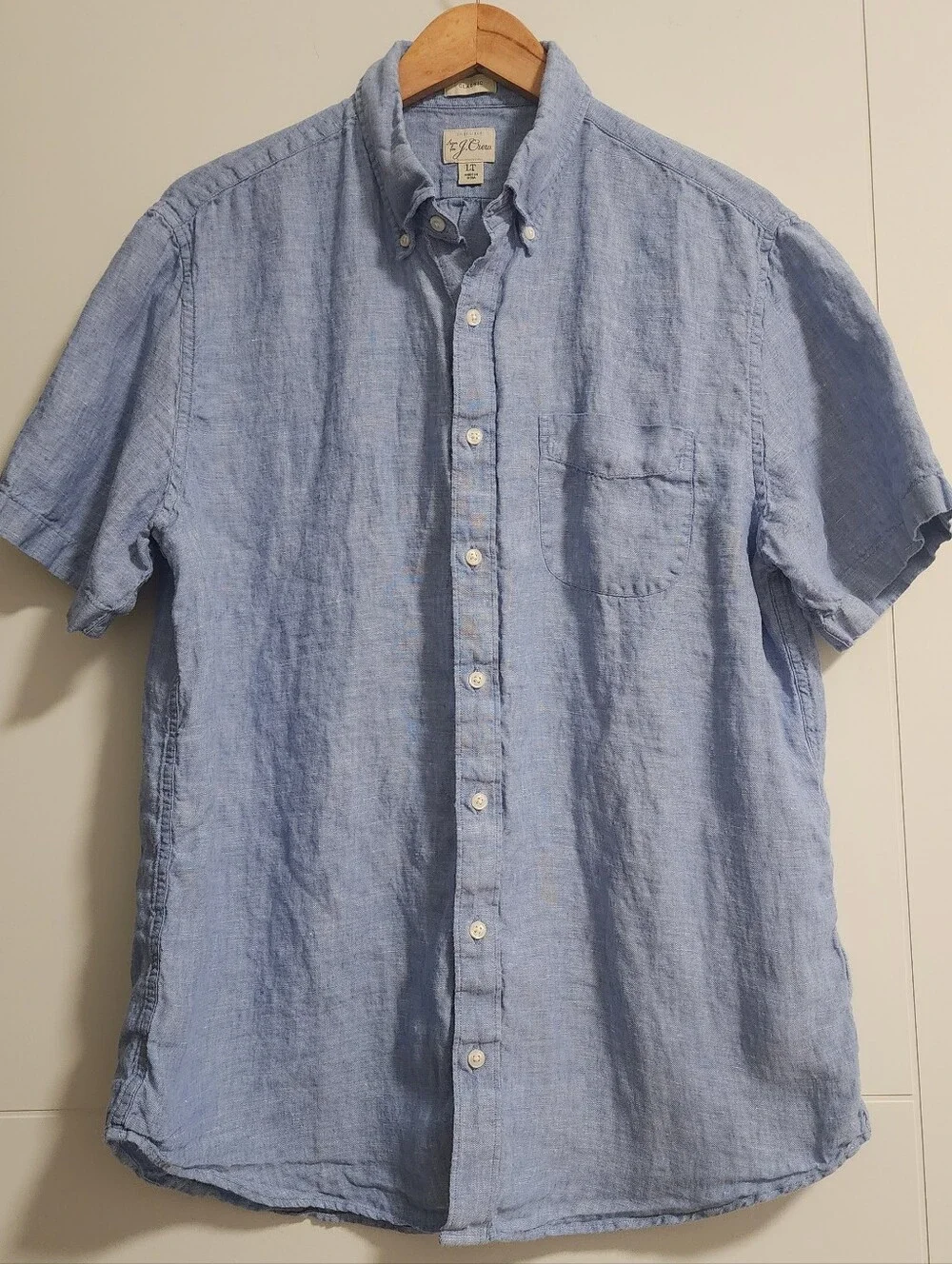 J.Crew Tall short-sleeve Baird McNutt 100% Irish linen shirt